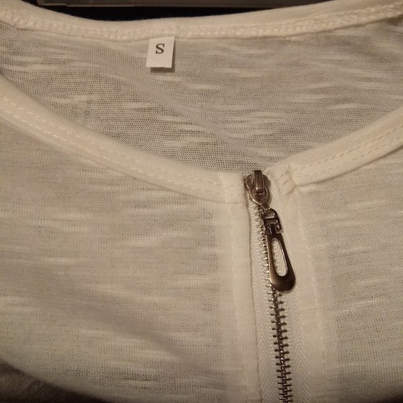 Zip up or Down White Top - Picture 10 of 14